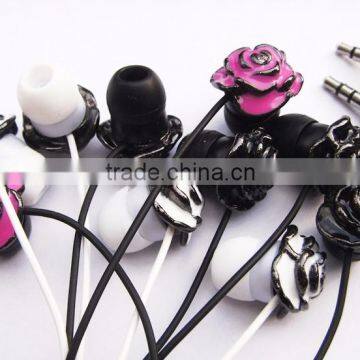 high quality diamond stone earphone bling earbud for promotion