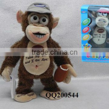 Lovely b/o magnetic control monkey doll