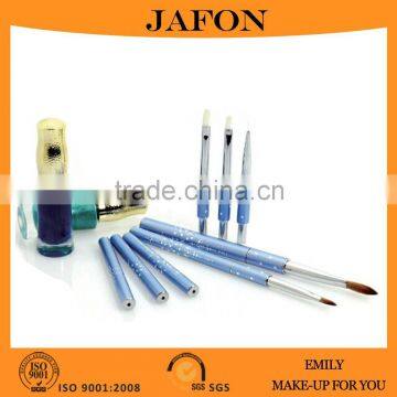 Cute acrylic nail brush set blue makeup nail polish brush