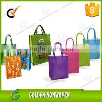 nonwoven shopping womens tote bags/Laminated PP Nonwoven Bag/non-woven bag 80g colored with customized logo