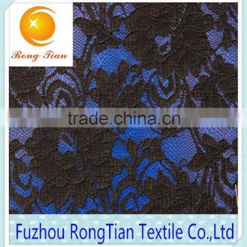 Black fashion high-grade polyester lace fabric for sexy dress