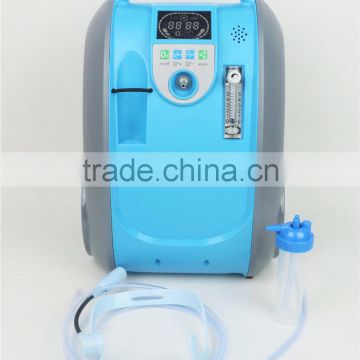 Home use portable oxygen concentrator with battery