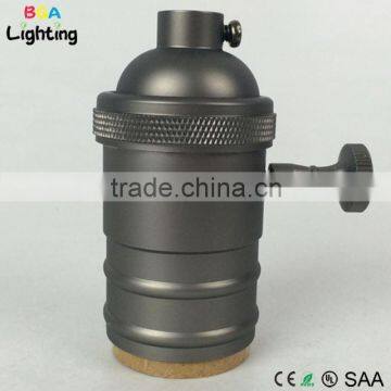 CE E27 Brass led pendant light socket with switch