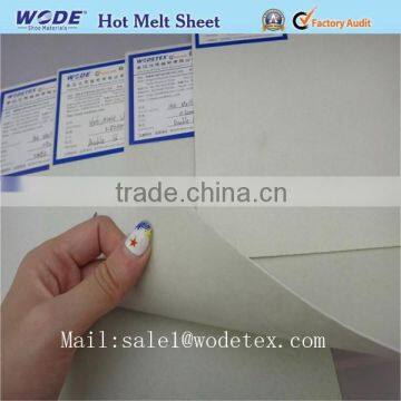 Nonwoven hot melt sheet double sides hot melt,hot melt glue sheet