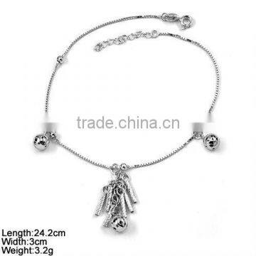 [JL-11] 925 Silver Anklet, Plain Silver Anklet