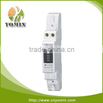 ISO 9001 Factory YEM015SS Single Phase Electronic Energy Meter , Din Rail Active Energy meter ,Analog Energy Meter