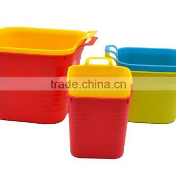 Square Flexible Plastic Desktop Tidy Office Kitchen Storage Basket Bin Box Mould.