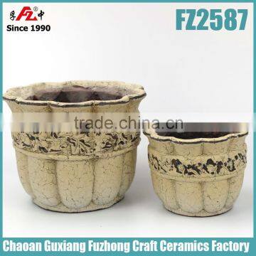 Pottery,small ceramic pot, planter pottery for home or garden in Chaozhou