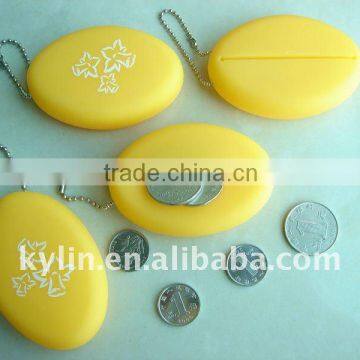 PVC coin holder with keychain