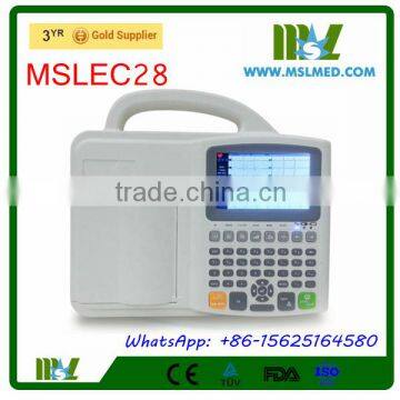 MSLEC28-4 6 channel Full Alphanumeric Silicon Keyboard ECG machine with interpretation