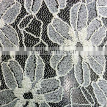 Sun flower nylon chenille lace fabric wholesale