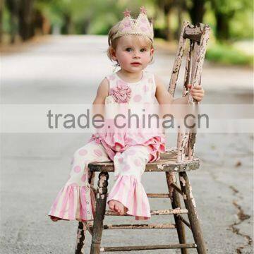 Bulk Wholesale Boutique Easter Day Rabbit Embroidery Ruffle Outfits photo-2