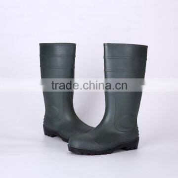 Cheap Simple Style Safety PVC Rain Shoes With Steel Toe, Industrial Safety Boots photo-2