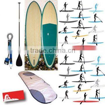 2014 bamboo veneer SUP paddle board with paddle /Wood SUP board surfboard                        
                                                Quality Choice