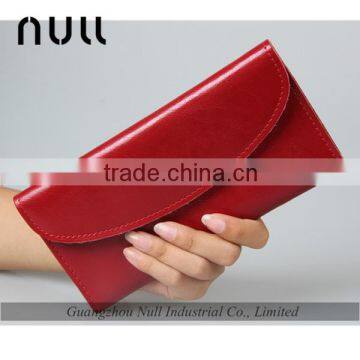 Good material leather travel wallet ladies hand purse