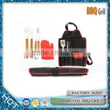 Easy to carry 3pc stainless bbq set