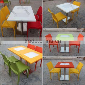 Square dining tables solid surface marble top dining table                        
                                                                                Supplier's Choice