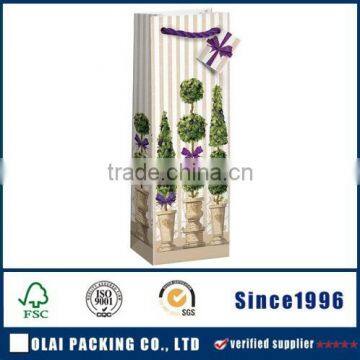 china custom cream paper bag for shopping