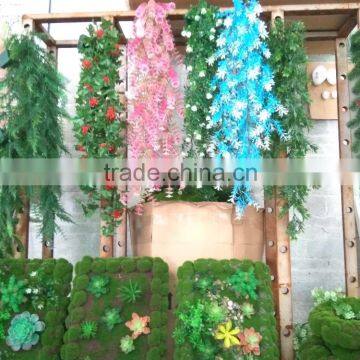 2016 new prodeuct high simulation led artificial hanging rattan for wall decoration