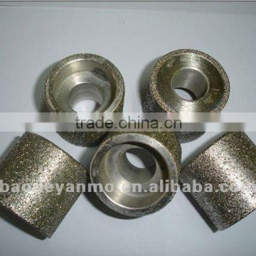 small electroplated diamond grinding wheel / head for internal hole and edge polishing of glass,ceramic,stone