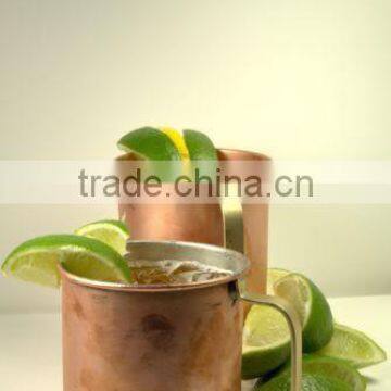 Hammered Copper Metal Tableware Beer Mug, Antique Copper Moscow Mug ,Copper Mug For Vodka , Moscow Mule Mug 16oz for Bar