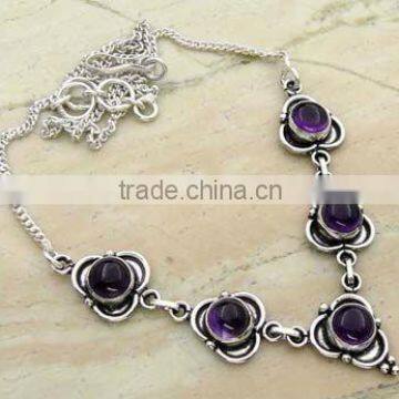 Amethyst Necklace & .925 Sterling Silver Necklace Jewelry Wholesale Jewellery