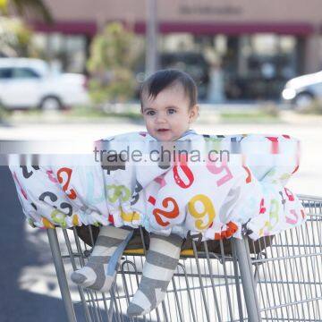 Baby cart cover cotton print cover car cushion stoller cushion made in china baby shopping cart cover highchair cover