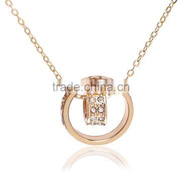 18k Gold Plated Fashion 2016 Alloy Rhinestone Jewelry Wedding Gold Necklace Designs