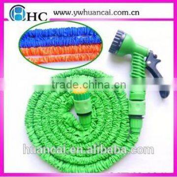 Top quality brass fitting expandable garden hose, fabric flat garden hose, pink garden hose