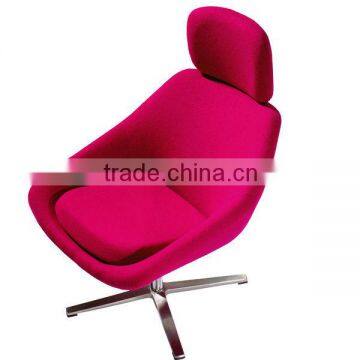 Living room furniture modern design soft fabric with metal based lounge chairs