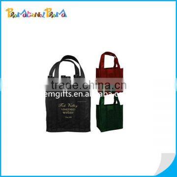 Promotional Eco- friendly Non-woven 6-bottle Wine Bag with customized logo