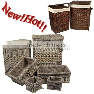 6pcs Rectangular Colored Laundry Storage Basket with lid