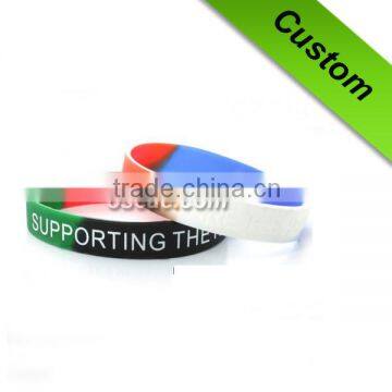 Personalized custom engraved bracelet rubber wristband