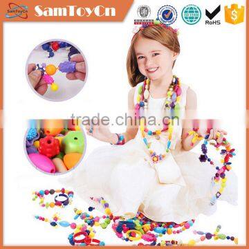 Colorful girls beauty toy plastic diy kid bead set