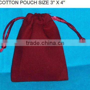 Cotton jewelry pouch