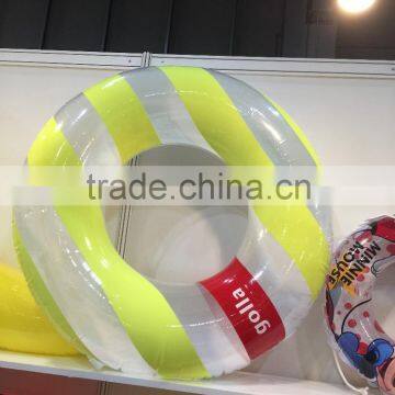 Inflatable swimming ring with one color pringting