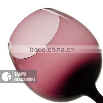 SAMYO Handmade Glassware Novelty Colored Red Wine Glasses photo-3