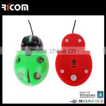 2015 New Fashion Light up Coccinella Shaped Mouse Funny Colorful USB Wired Computer Laptop Mouse,gift Items for Office photo-2