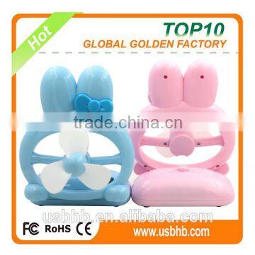 Custom Rabbit Shaped Stand Cooling portable mini USB Fan