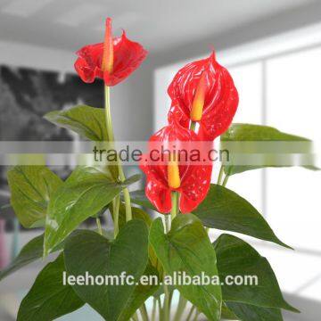 PU latex artificial flower red palm flower small flowers for decoration