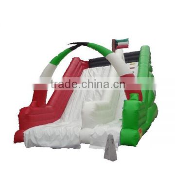 2015 hot commercial kuwait national flag inflatable slide