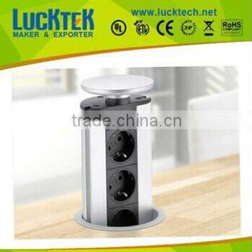 Euro Type Furniture Hidden Tabletop Socket with USB Charger