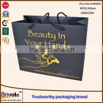 custom printing kraft paper bag/oker brand customized drawstring oem production paper shopping bag/paper craft bag