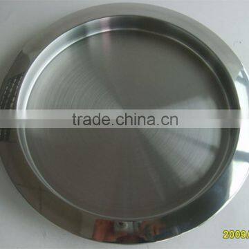 Stainless steel round serving tray
