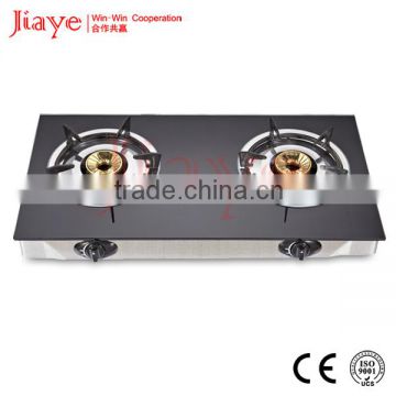 2 burner LPG ultrathin tempered glass table gas stove JY-TG2002