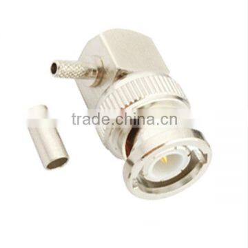 RF Coaxial Connector BNC Male Right Angle Crimp for LMR100/RG316/RG174