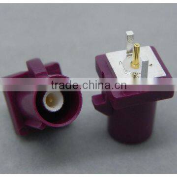 Fakra Male PCB Mount connector Bordeauxviolet Car GSM Cellular phone