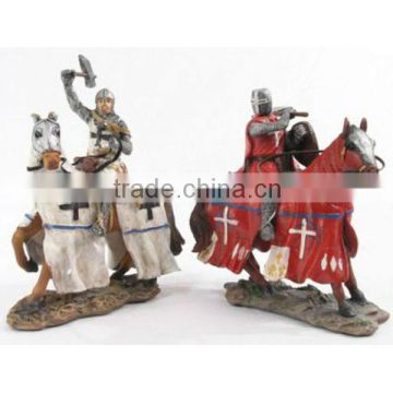 custom polyresin samll knight on horse 10cmH