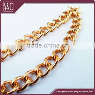 (guangzhou China)gold color plating o shape purse chain