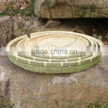 Flat Bamboo Weaving Sieve Basket photo-2